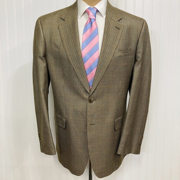 Chaps Suits & Blazers Chaps Blazer Mens 42 Suit Jacket Gold Check